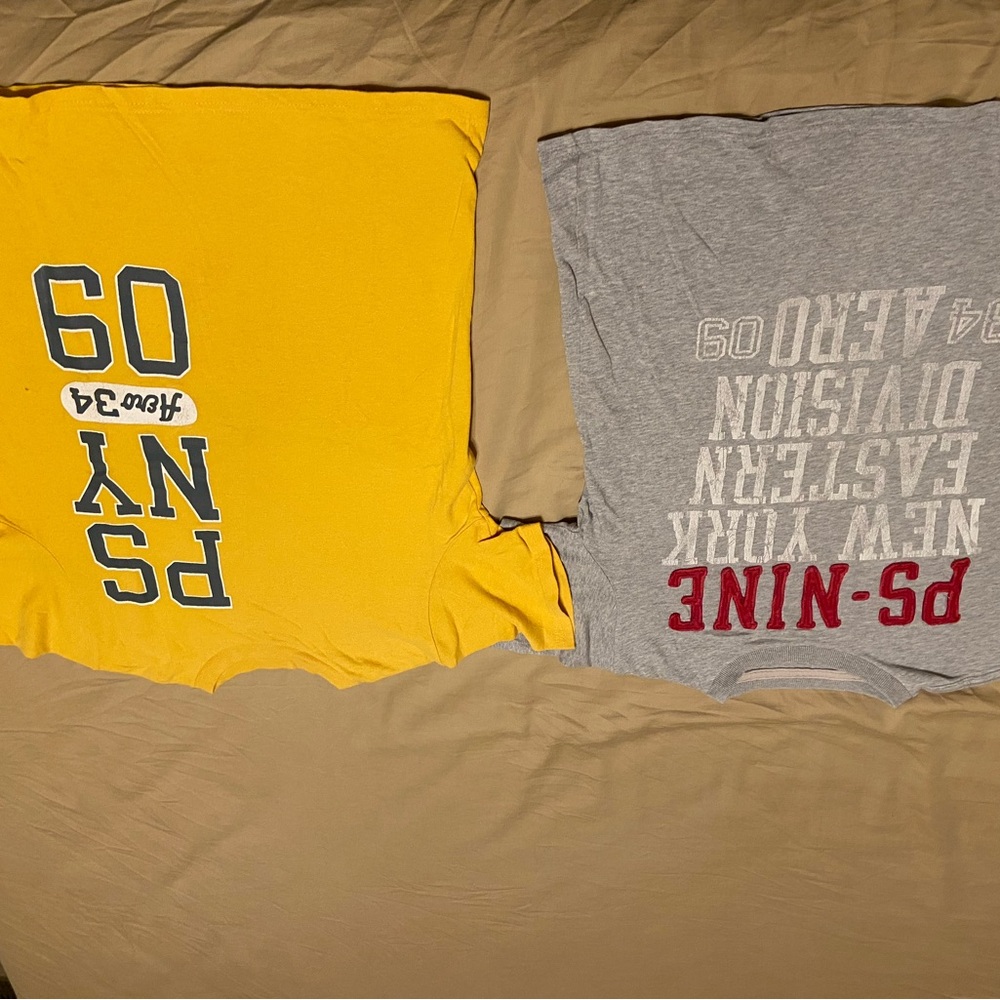 Kids Graphic Tees - Yellow and Gray